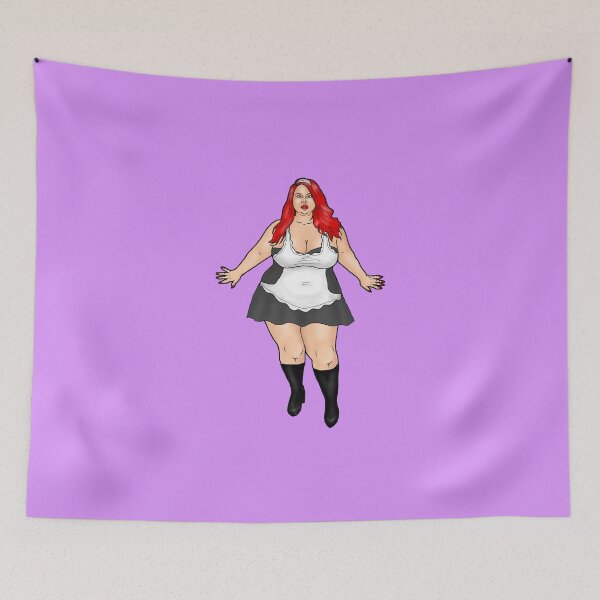 Item preview, BBW housekeeping overweight, red-haired woman designed and sold by PinUpsandPulp.