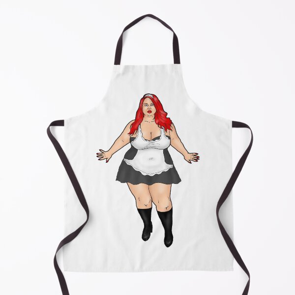 Item preview, BBW housekeeping overweight, red-haired woman designed and sold by PinUpsandPulp.