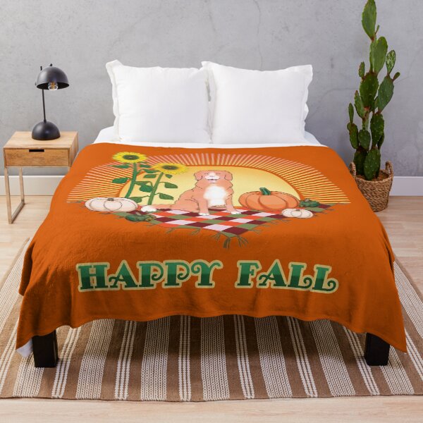 Item preview, Happy Fall - Vintage Style Autumn Toller Design (Pumpkin Spice) designed and sold by BlossomCreative.