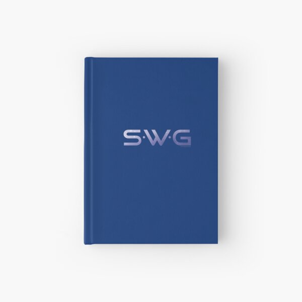 "SWG" (Single White Glove) purple gradient logo. Hardcover Journal