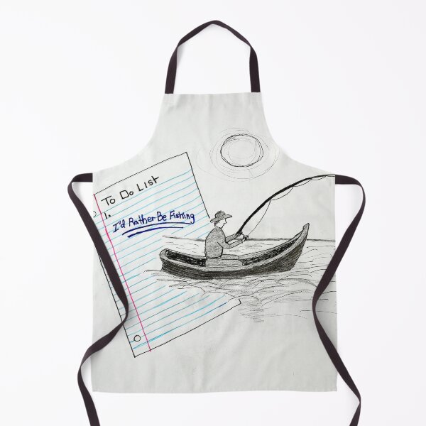 Item preview, I'd Rather Be Fishing Pen & Ink Reprint designed and sold by Schoolhouse62.