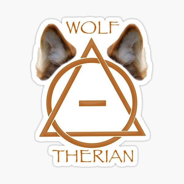 Brown Wolf Therian Pride Sticker for Sale by Elle Abell