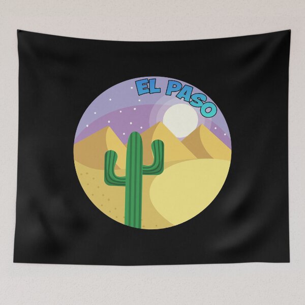 Item preview, El Paso Texas - Night Sky Cactus designed and sold by GammaGraphics.