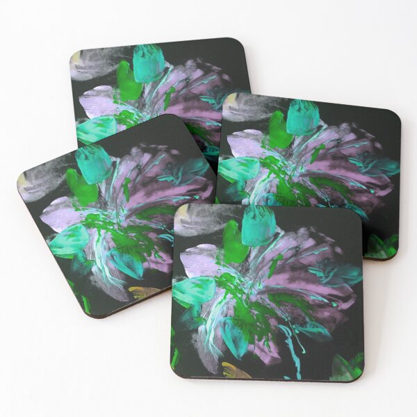 Aperçu de l'œuvre Fleurs vermillon de la nuit créée et vendue par SuzGlass.