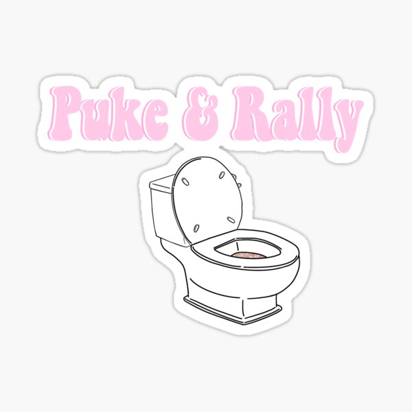 Puke And Rally Sticker By Pltulley Redbubble 