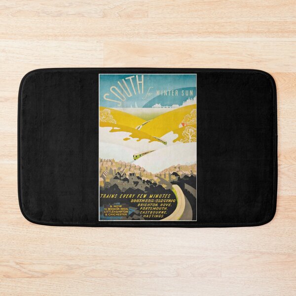 Item preview, South for Winter Sun retro poster designed and sold by CorasPosters.