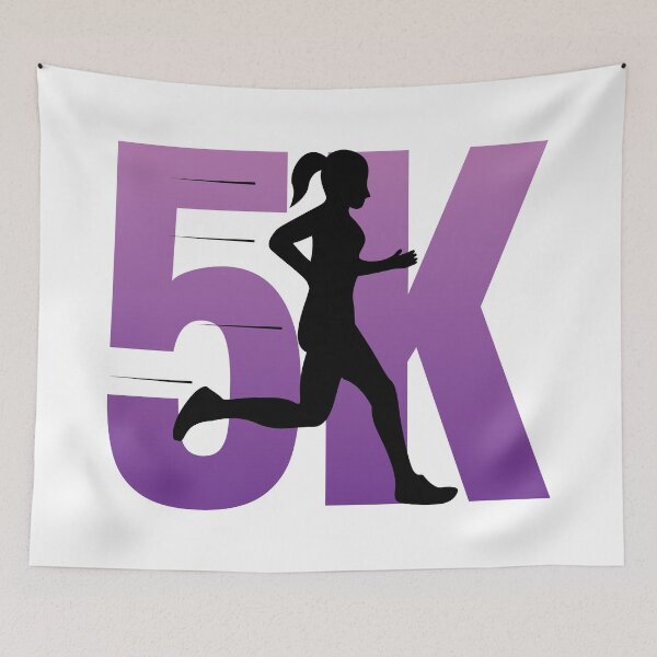 Item preview, 5K Runner, With Running Woman Silhouette designed and sold by 4AllTimes.
