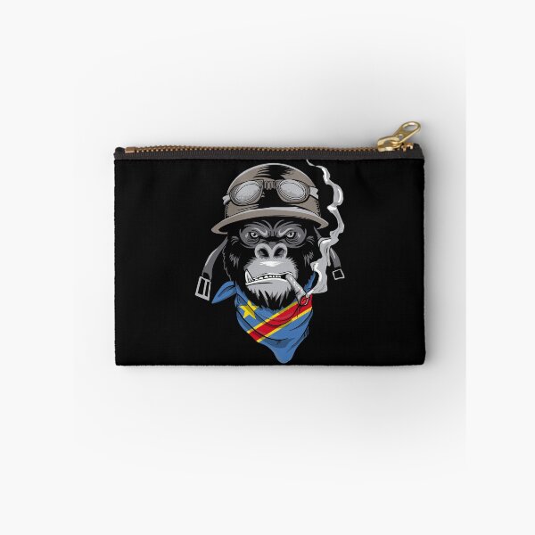 Item preview, Patriotic Congolese Motorist Biker Gorilla Democratic Republic of the Congo Flag Roots Nationalism designed and sold by VollLaser.