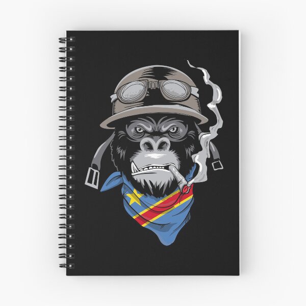 Item preview, Patriotic Congolese Motorist Biker Gorilla Democratic Republic of the Congo Flag Roots Nationalism designed and sold by VollLaser.