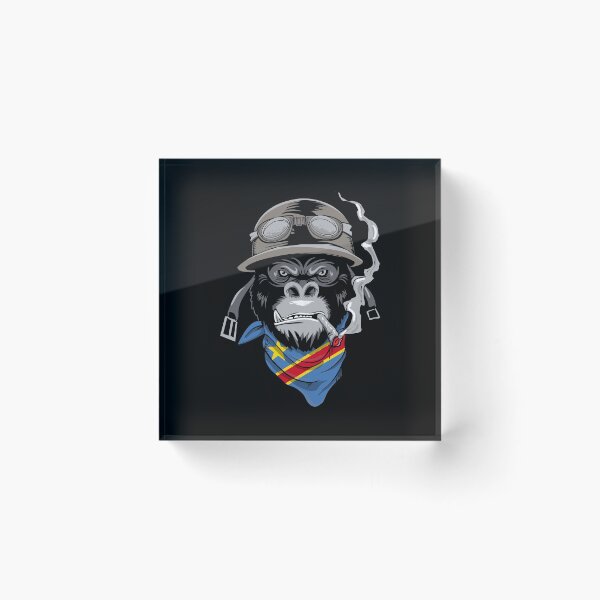 Item preview, Patriotic Congolese Motorist Biker Gorilla Democratic Republic of the Congo Flag Roots Nationalism designed and sold by VollLaser.