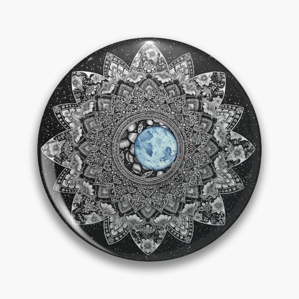 Item preview, Blue Moon Floral Mandala with Star Background designed and sold by BriLazar.