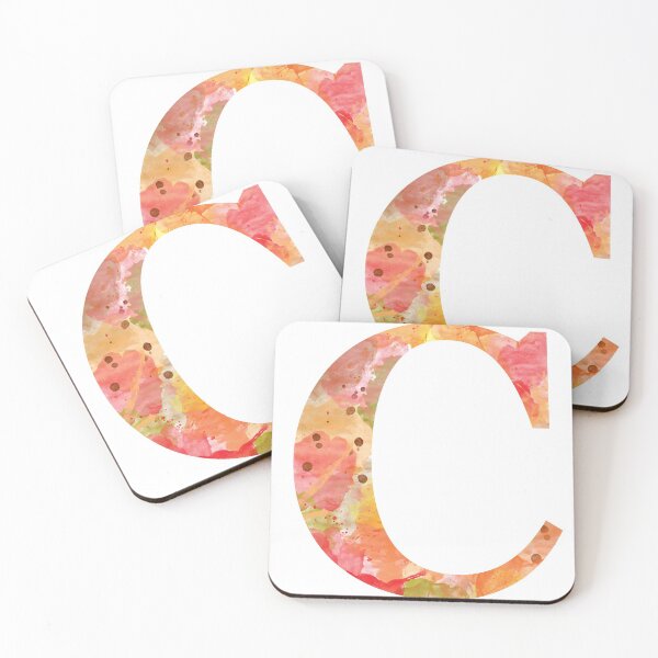 Item preview, C Monogram Initial Watercolour Autumnal designed and sold by Blissikins.