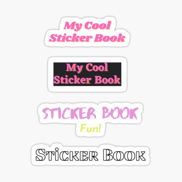 Sticker Book Cover Page Stickers - Four Variations Sticker