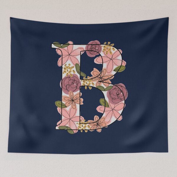 Item preview, The Letter B Floral Initial designed and sold by Gold Star Creative.