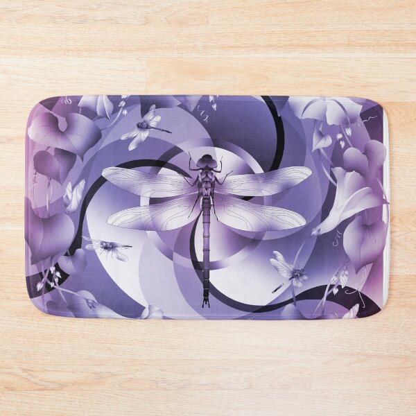 Item preview, Dragonfly & Morning Glory Mandela in Red & Purple designed and sold by Karen Granoski.