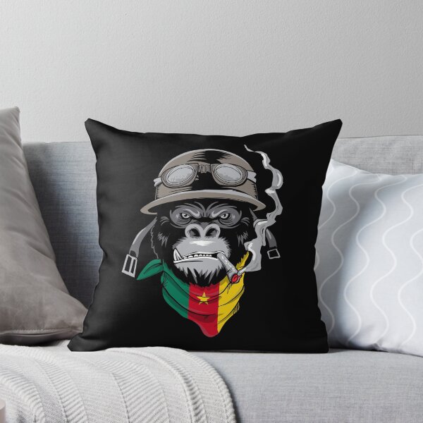 Item preview, Patriotic Cameroonian Motorist Biker Gorilla Flag Of Cameroon Roots Nationalism designed and sold by VollLaser.