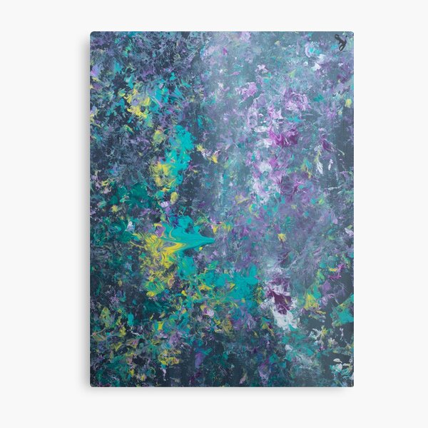 Pour Splatter Art Metal Print
