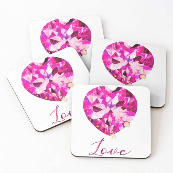 Item preview, Love Gemstone Watercolor Illustration faux Gold designed and sold by DaisyMarroquin.