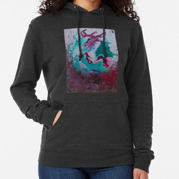 Red Green Pour Art Lightweight Hoodie