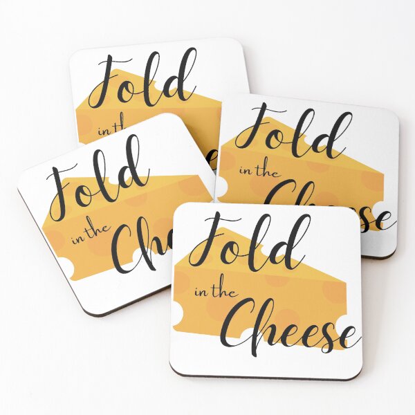 fold in the cheese, schitts creek quote Coasters (Set of 4)