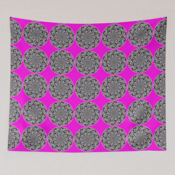 Item preview, Industrial Rivet Dots / Discs pattern (Sour Raspberry) designed and sold by TheEditrix.