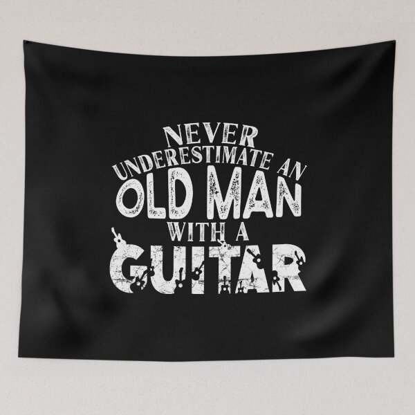 Item preview, Never Underestimate An Old Man With A Guitar Gift design designed and sold by Grabitees.