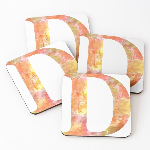 Item preview, D Monogram Initial Watercolour Autumnal designed and sold by Blissikins.