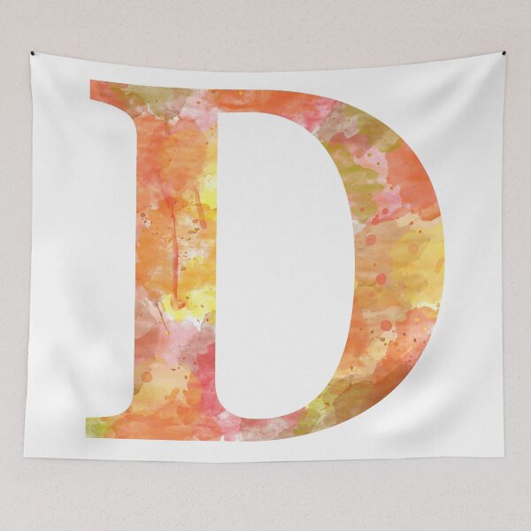 Item preview, D Monogram Initial Watercolour Autumnal designed and sold by Blissikins.