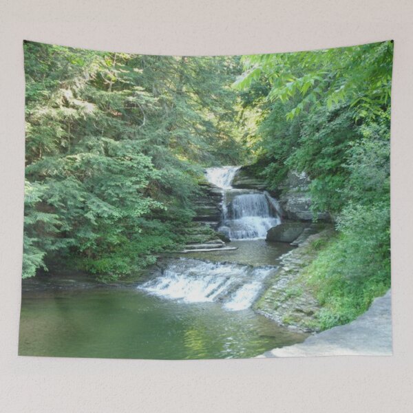 Item preview, THE CASCADING WATERS NATURE GREEN SCENERY designed and sold by findsbyjune374.
