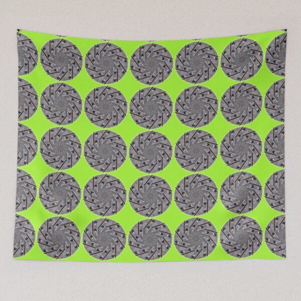 Item preview, Industrial Rivet Dots / Discs pattern (Sour Citron) designed and sold by TheEditrix.
