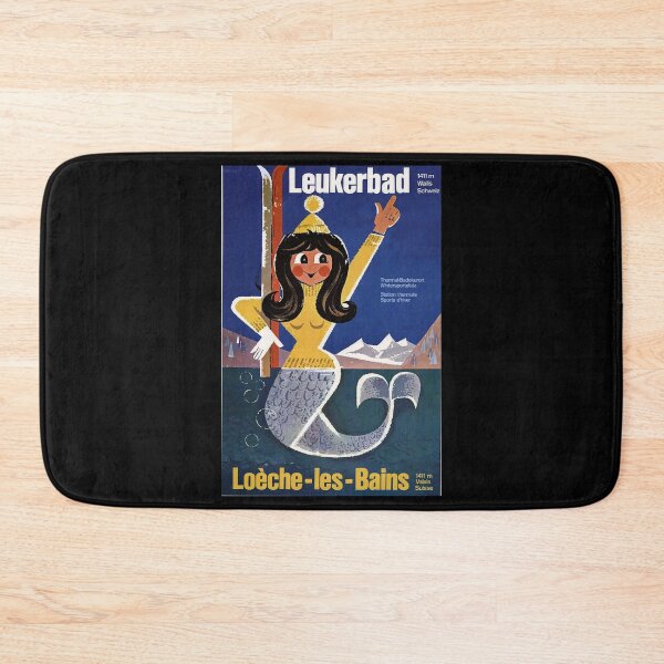 Item preview, Leukerbad retro poster designed and sold by CorasPosters.