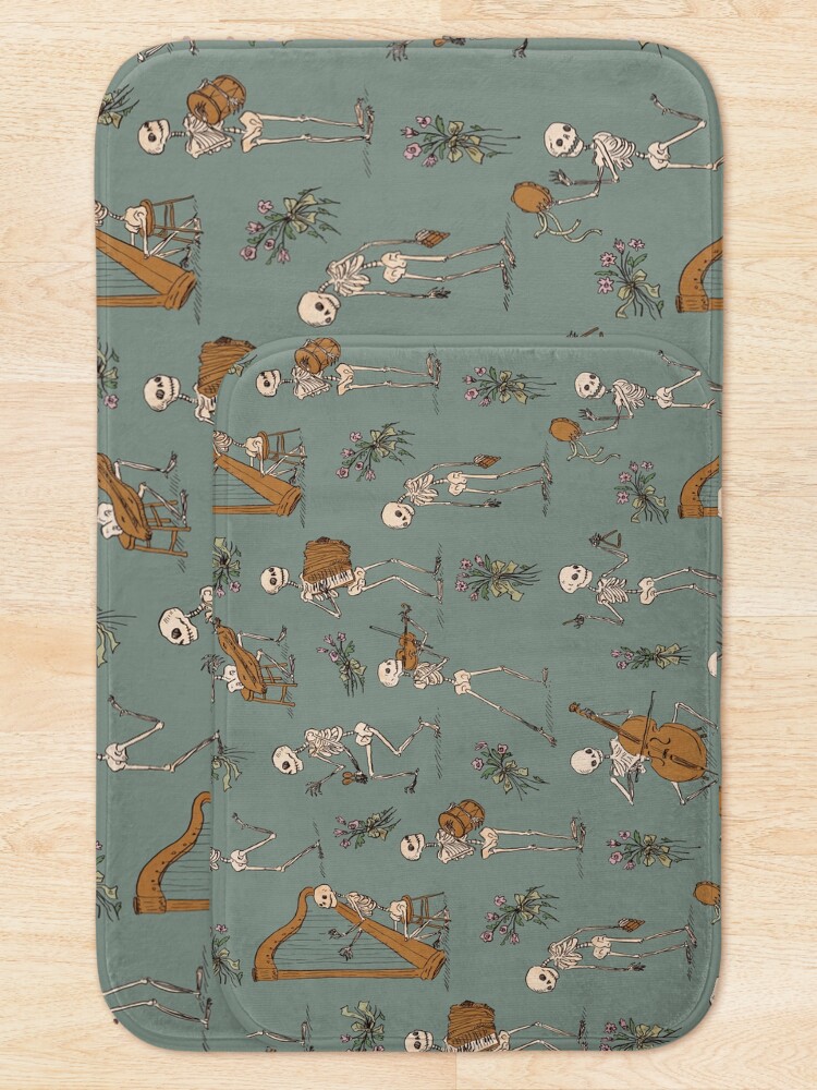 Alternate view of Skeleton orchestra Bath Mat