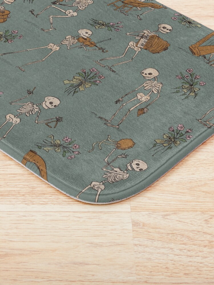 Alternate view of Skeleton orchestra Bath Mat