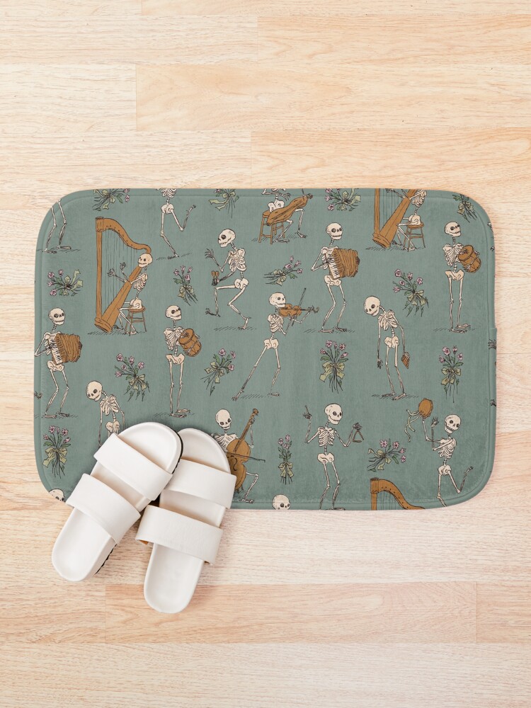 Alternate view of Skeleton orchestra Bath Mat