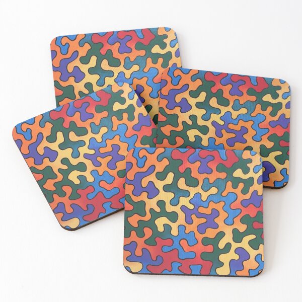 Item preview, Rainbow abstract squiggle line design designed and sold by jengeecreations.