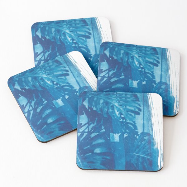 Item preview, Monstera plant leaves cyanotypes designed and sold by Milicatart.