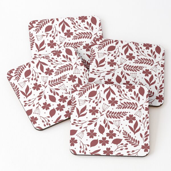 Item preview, Red Modern Floral  designed and sold by indepthdesigns.
