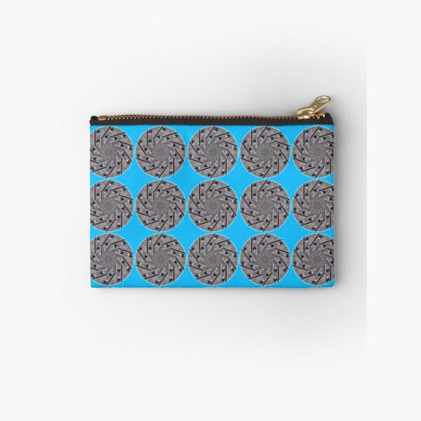Item preview, Industrial Rivet Dots / Discs pattern (Neon Blue) designed and sold by TheEditrix.