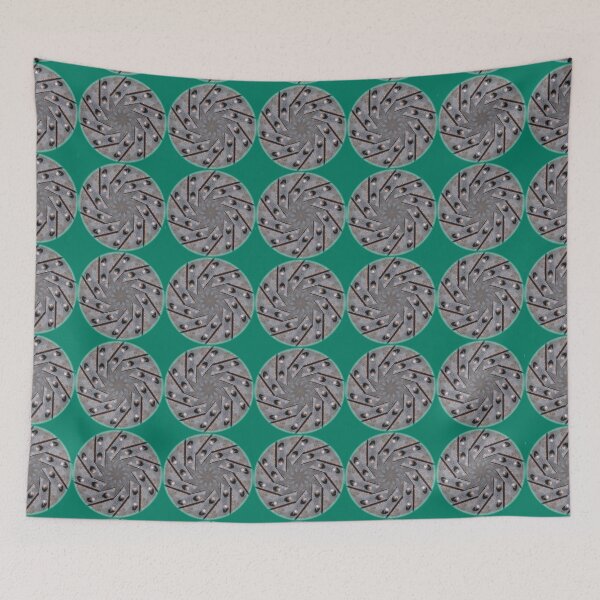 Item preview, Industrial Rivet Dots / Discs pattern (Teal Green) designed and sold by TheEditrix.
