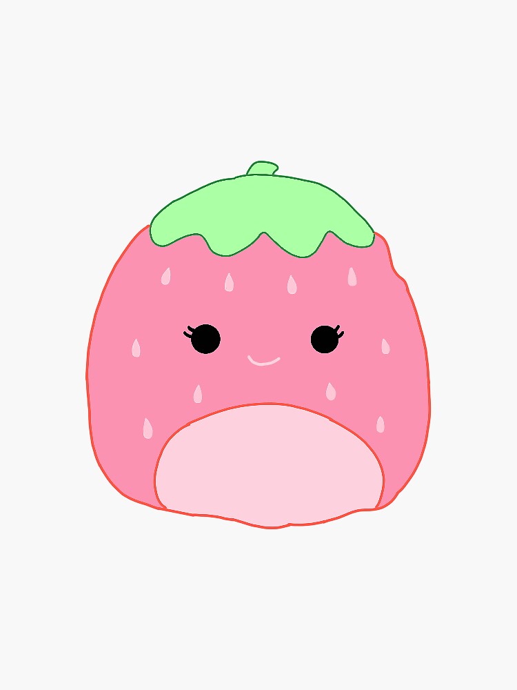 Cute Strawberry Sticker - hollymarshmallow