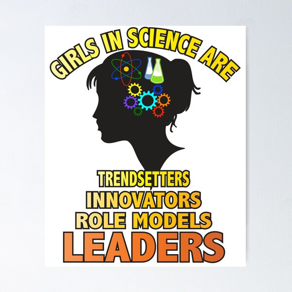 Aperçu de l'œuvre Les filles dans la science sont des précurseurs de tendances Innovatrices Modèles de rôle Leaders STEM Smart créée et vendue par KelaEssentials.