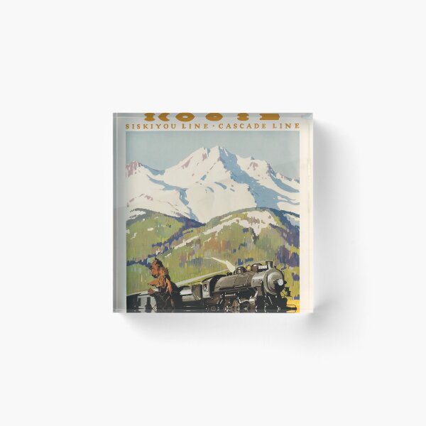 Item preview, Shasta Route retro poster designed and sold by CorasPosters.