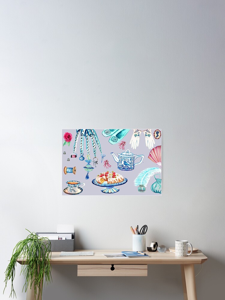 Thumbnail 1 of 3, Poster, Jane Austen's favorite things designed and sold by MagentaRose.