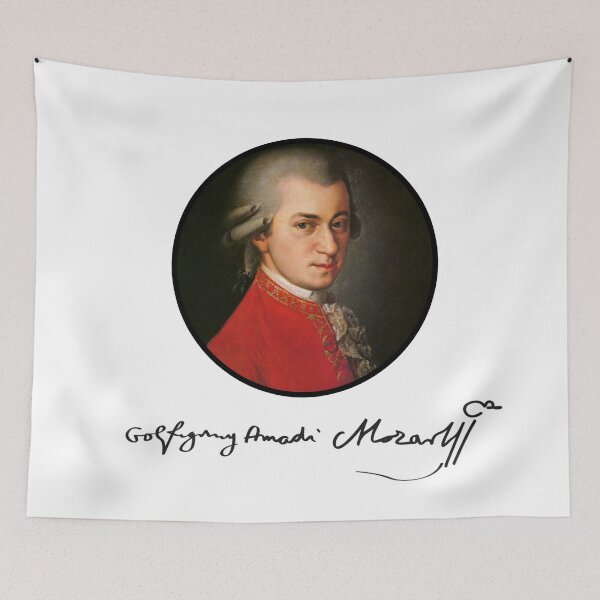 Item preview, Wolfgang Amadeus Mozart Signature & Portrait designed and sold by RockHunsaker.