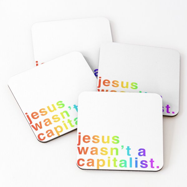 Item preview, jesus wasn't a capitalist (rainbow) designed and sold by hummuspasta.