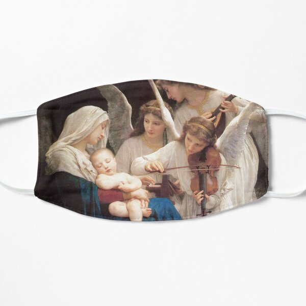 Song of the Angels 1881 by French William-Adolphe Bouguereau Christian Art Virgin Mary and Child HD Flat Mask