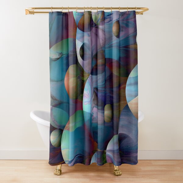 Orbs 2: round spheres abstract Shower Curtain