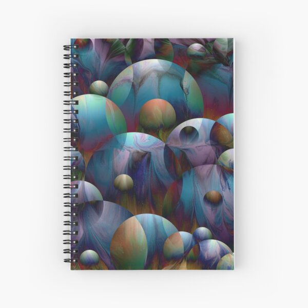 Orbs 2: round spheres abstract Spiral Notebook