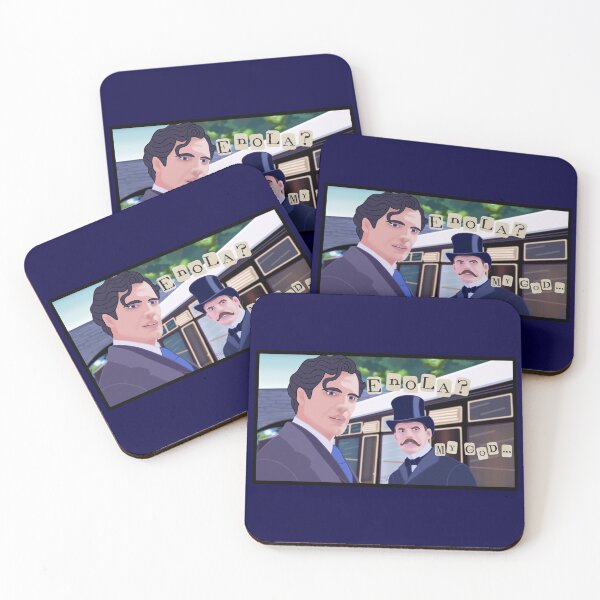 Item preview, Enola, Sherlock, and Mycroft Train Meeting designed and sold by RISEHIGHER.