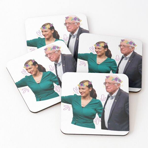Item preview, aoc and bernie sanders flower crown designed and sold by hummuspasta.